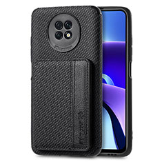 Funda Silicona Carcasa Ultrafina Goma con Magnetico S01D para Xiaomi Redmi Note 9 5G Negro