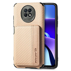 Funda Silicona Carcasa Ultrafina Goma con Magnetico S01D para Xiaomi Redmi Note 9 5G Oro