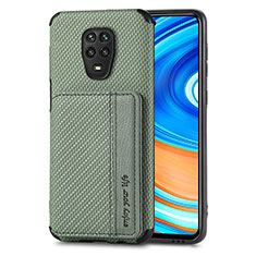 Funda Silicona Carcasa Ultrafina Goma con Magnetico S01D para Xiaomi Redmi Note 9 Pro Verde