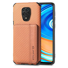 Funda Silicona Carcasa Ultrafina Goma con Magnetico S01D para Xiaomi Redmi Note 9S Marron