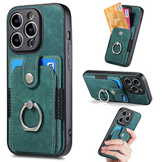 Funda Silicona Carcasa Ultrafina Goma con Magnetico S02D para Apple iPhone 15 Pro Verde