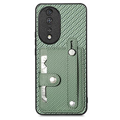 Funda Silicona Carcasa Ultrafina Goma con Magnetico S02D para Huawei Honor 80 5G Verde