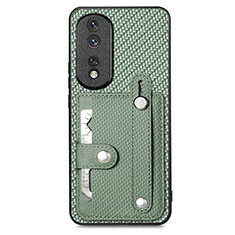 Funda Silicona Carcasa Ultrafina Goma con Magnetico S02D para Huawei Honor 80 Pro Flat 5G Verde