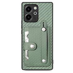 Funda Silicona Carcasa Ultrafina Goma con Magnetico S02D para Huawei Honor 80 SE 5G Verde