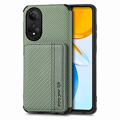 Funda Silicona Carcasa Ultrafina Goma con Magnetico S02D para Huawei Honor X7 Verde