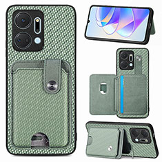 Funda Silicona Carcasa Ultrafina Goma con Magnetico S02D para Huawei Honor X7a Verde