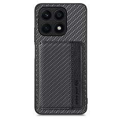 Funda Silicona Carcasa Ultrafina Goma con Magnetico S02D para Huawei Honor X8a 4G Negro