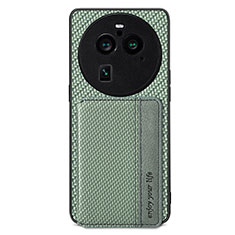 Funda Silicona Carcasa Ultrafina Goma con Magnetico S02D para Oppo Find X6 Pro 5G Verde