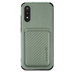 Funda Silicona Carcasa Ultrafina Goma con Magnetico S02D para Samsung Galaxy A02 Verde