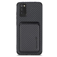 Funda Silicona Carcasa Ultrafina Goma con Magnetico S02D para Samsung Galaxy A03s Negro