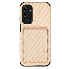 Funda Silicona Carcasa Ultrafina Goma con Magnetico S02D para Samsung Galaxy A04s Oro