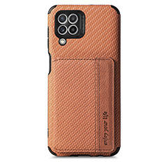 Funda Silicona Carcasa Ultrafina Goma con Magnetico S02D para Samsung Galaxy A22 4G Marron