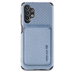 Funda Silicona Carcasa Ultrafina Goma con Magnetico S02D para Samsung Galaxy A32 4G Azul