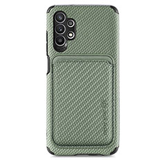 Funda Silicona Carcasa Ultrafina Goma con Magnetico S02D para Samsung Galaxy A32 4G Verde