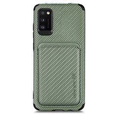 Funda Silicona Carcasa Ultrafina Goma con Magnetico S02D para Samsung Galaxy A41 Verde