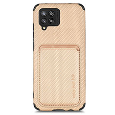 Funda Silicona Carcasa Ultrafina Goma con Magnetico S02D para Samsung Galaxy A42 5G Oro