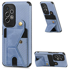 Funda Silicona Carcasa Ultrafina Goma con Magnetico S02D para Samsung Galaxy A73 5G Azul