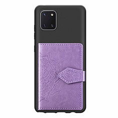 Funda Silicona Carcasa Ultrafina Goma con Magnetico S02D para Samsung Galaxy A81 Morado