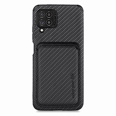 Funda Silicona Carcasa Ultrafina Goma con Magnetico S02D para Samsung Galaxy F62 5G Negro