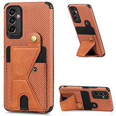 Funda Silicona Carcasa Ultrafina Goma con Magnetico S02D para Samsung Galaxy M13 4G Marron