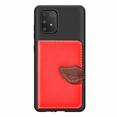 Funda Silicona Carcasa Ultrafina Goma con Magnetico S02D para Samsung Galaxy M80S Rojo