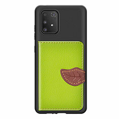 Funda Silicona Carcasa Ultrafina Goma con Magnetico S02D para Samsung Galaxy S10 Lite Verde