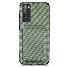 Funda Silicona Carcasa Ultrafina Goma con Magnetico S02D para Samsung Galaxy S20 FE (2022) 5G Verde