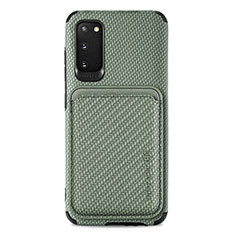 Funda Silicona Carcasa Ultrafina Goma con Magnetico S02D para Samsung Galaxy S20 Verde