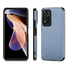 Funda Silicona Carcasa Ultrafina Goma con Magnetico S02D para Xiaomi Mi 11i 5G (2022) Azul