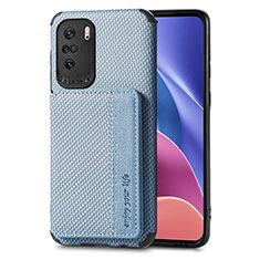 Funda Silicona Carcasa Ultrafina Goma con Magnetico S02D para Xiaomi Mi 11i 5G Azul