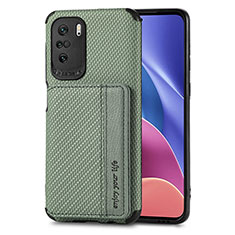 Funda Silicona Carcasa Ultrafina Goma con Magnetico S02D para Xiaomi Mi 11i 5G Verde