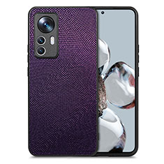 Funda Silicona Carcasa Ultrafina Goma con Magnetico S02D para Xiaomi Mi 12T Pro 5G Morado