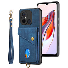 Funda Silicona Carcasa Ultrafina Goma con Magnetico S02D para Xiaomi Poco C55 Azul