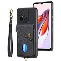 Funda Silicona Carcasa Ultrafina Goma con Magnetico S02D para Xiaomi Poco C55 Negro