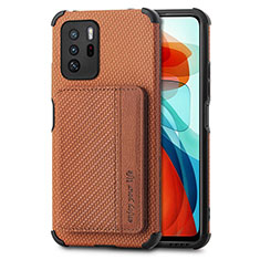 Funda Silicona Carcasa Ultrafina Goma con Magnetico S02D para Xiaomi Poco X3 GT 5G Marron