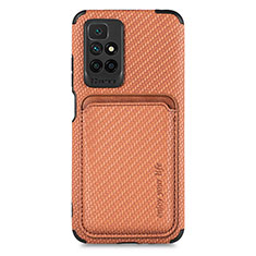 Funda Silicona Carcasa Ultrafina Goma con Magnetico S02D para Xiaomi Redmi 10 (2022) Marron