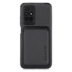 Funda Silicona Carcasa Ultrafina Goma con Magnetico S02D para Xiaomi Redmi 10 (2022) Negro