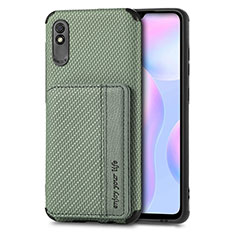 Funda Silicona Carcasa Ultrafina Goma con Magnetico S02D para Xiaomi Redmi 9i Verde