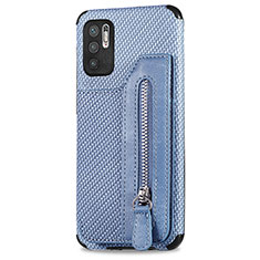 Funda Silicona Carcasa Ultrafina Goma con Magnetico S02D para Xiaomi Redmi Note 10 5G Azul