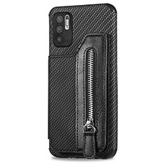 Funda Silicona Carcasa Ultrafina Goma con Magnetico S02D para Xiaomi Redmi Note 10T 5G Negro