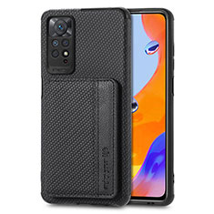 Funda Silicona Carcasa Ultrafina Goma con Magnetico S02D para Xiaomi Redmi Note 11 Pro 4G Negro