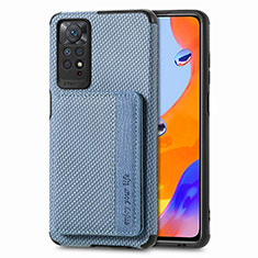 Funda Silicona Carcasa Ultrafina Goma con Magnetico S02D para Xiaomi Redmi Note 12 Pro 4G Azul