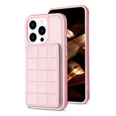 Funda Silicona Carcasa Ultrafina Goma con Magnetico S03D para Apple iPhone 13 Pro Max Oro Rosa