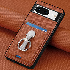 Funda Silicona Carcasa Ultrafina Goma con Magnetico S03D para Google Pixel 8 5G Marron