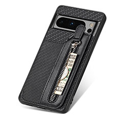 Funda Silicona Carcasa Ultrafina Goma con Magnetico S03D para Google Pixel 8 Pro 5G Negro