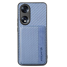 Funda Silicona Carcasa Ultrafina Goma con Magnetico S03D para Huawei Honor 70 5G Azul