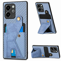 Funda Silicona Carcasa Ultrafina Goma con Magnetico S03D para Huawei Honor 80 SE 5G Azul