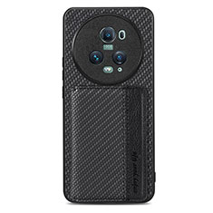 Funda Silicona Carcasa Ultrafina Goma con Magnetico S03D para Huawei Honor Magic5 Pro 5G Negro