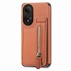 Funda Silicona Carcasa Ultrafina Goma con Magnetico S03D para Huawei Honor X7 Marron