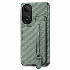 Funda Silicona Carcasa Ultrafina Goma con Magnetico S03D para Huawei Honor X7 Verde